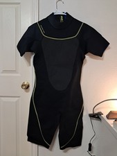 DeepSee 3mm Neoprene Shorty Wetsuit Medium Men's Scuba Diving Suit Back Zip