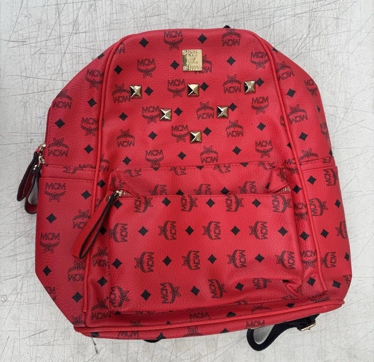 MCM backpack Red Studded Backpack Canvas And Leather Used Good Shape
Opens in a new window or tab