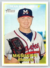 2016 Topps Heritage Minor League Sean Newcomb Rookie Mississippi Braves RC #150
