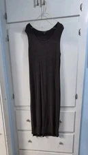 Barefoot Dreams CozyChic Ultra Lite Knit Scoop Neck Midi Dress Size 1X Gray