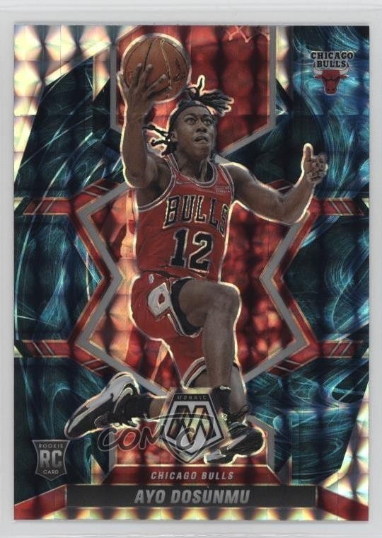 2021-22 Panini Mosaic Rookies Genesis Prizm Ayo Dosunmu #233 Rookie RC 4f5