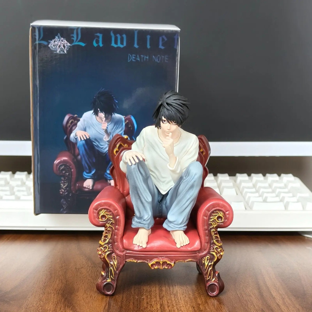 Death Note L Lawliet Sitting PVC Anime Action Figure Model Statue