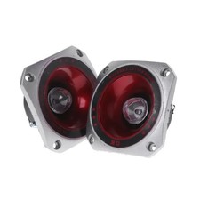 2-Pack Piezo Tweeters, 100W Max, ABS DIY Speaker Horn with Color Light