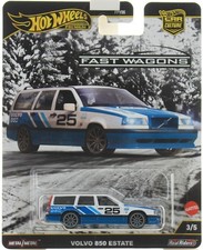 Hot Wheels Blue White Volvo 850 Estate Wagon Car Culture 1:64 Die-cast Car
