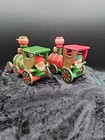 Vintage Mid-Century Handmade Wooden Christmas Train Ornaments With Elves -Taiwan — photo 1