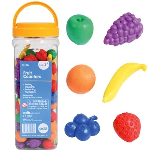  Fruit Counters | Set of 108 | Math Manipulatives for Preschoolers | Medium - Image 2 of 4