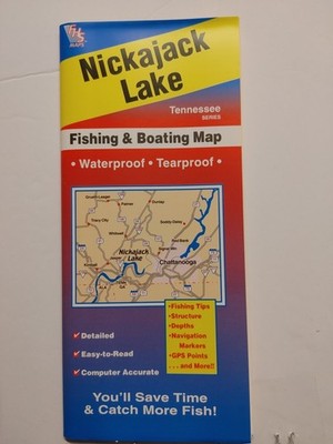 Nickajack Lake Tennessee Series Fishing Hot Spots Waterproof Map