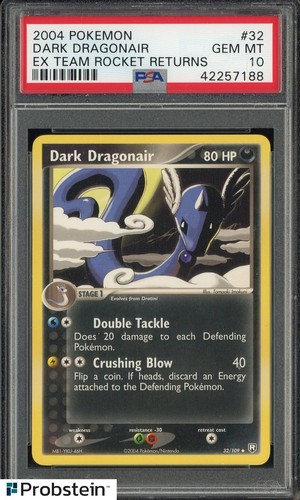 2004 Pokemon EX Team Rocket Returns #32 Dark Dragonair PSA 10 GEM MINT