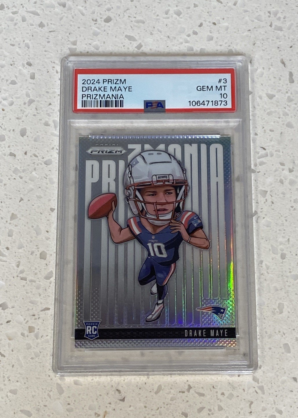 Drake Maye Panini Prizm Prizmania #3 Base