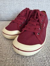 Keen Elsa Lite Canvas Lace Up Low Top Sneakers Maroon Dark Red Women 7.5