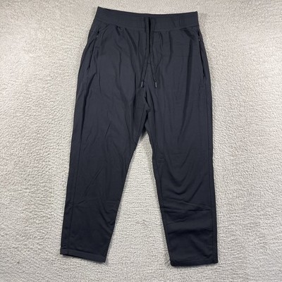 Public Rec Joggers Pants Mens 34x28 Black Performance Stretch Tapered Drawstring
