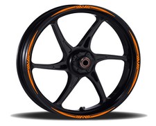 Adesivi Cerchi Moto racing wheels kit completo 2 ruote 17 Pollici Strisce RT0011