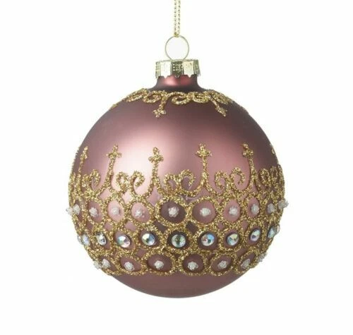 Glass Pink Seasonal Ornaments