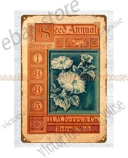 metal arch wall art 1885 Detroit Mich D.M. Ferry & Co Seed Annual metal tin sign