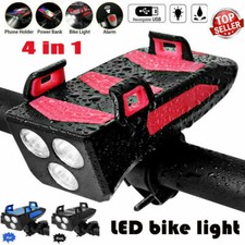 4in1 Waterproof Bicycle Light Bike Lamp with ...