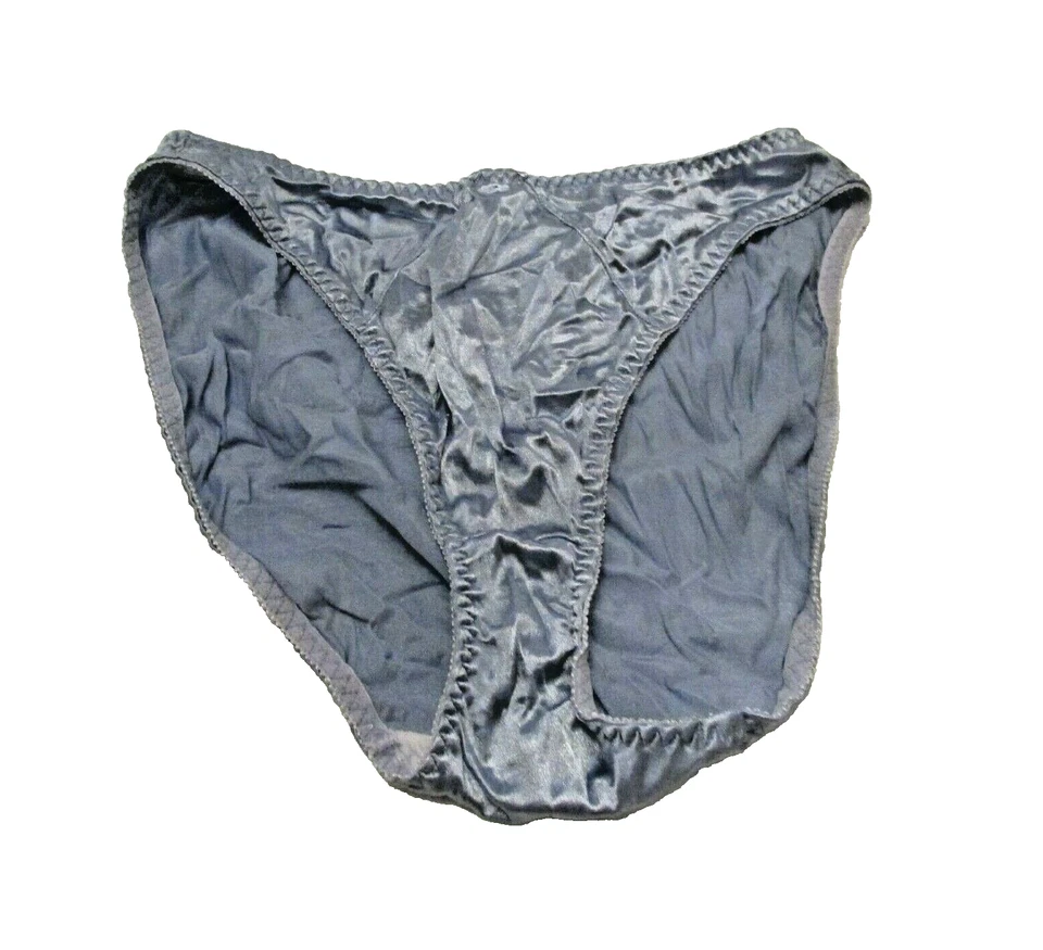 Glossy Sissy Second Skin Satin SSS Hi Cut Leg Brief Hipster Bikini Panties M - Image 4 of 4