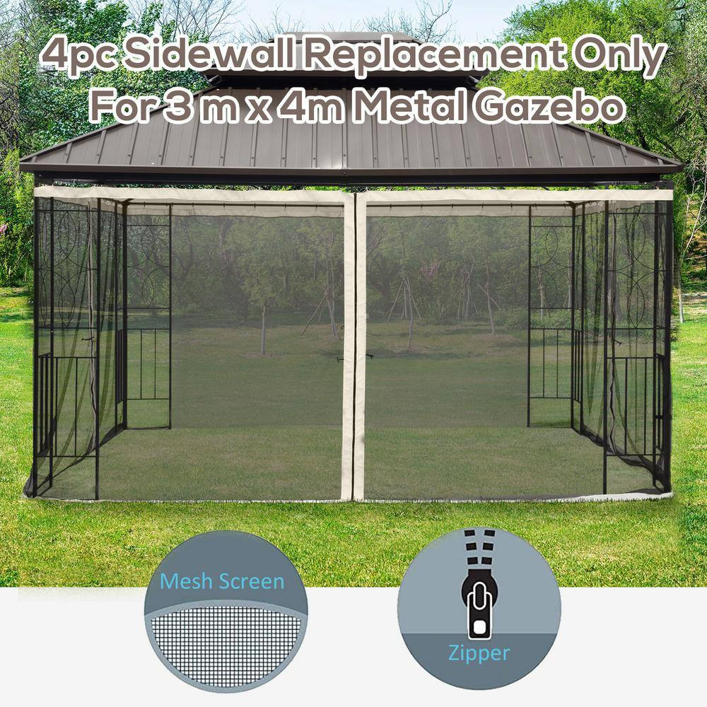 Replacement Mesh Mosquito Netting Screen Walls for 10 ft. x 13 ft. Patio Gazebo
