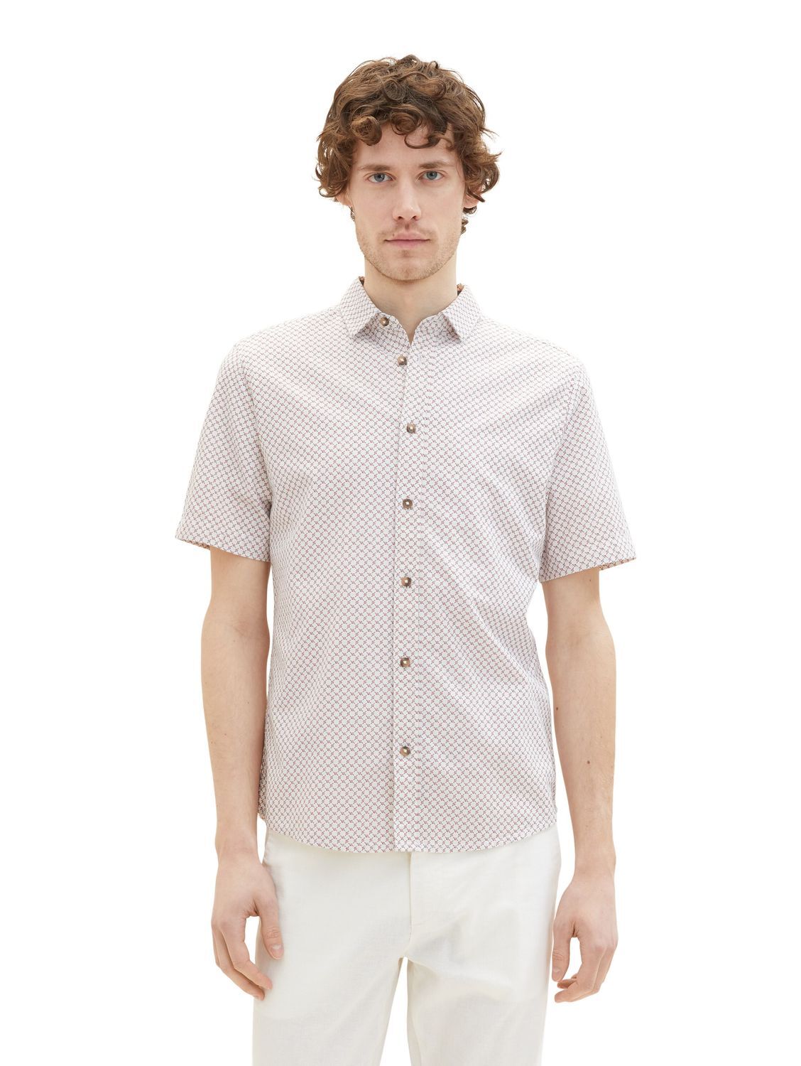 Tom Tailor Herren Kurzarm С принтом Hemd - Обычная посадка размеры S M L XL XXL 3XL 7290₽