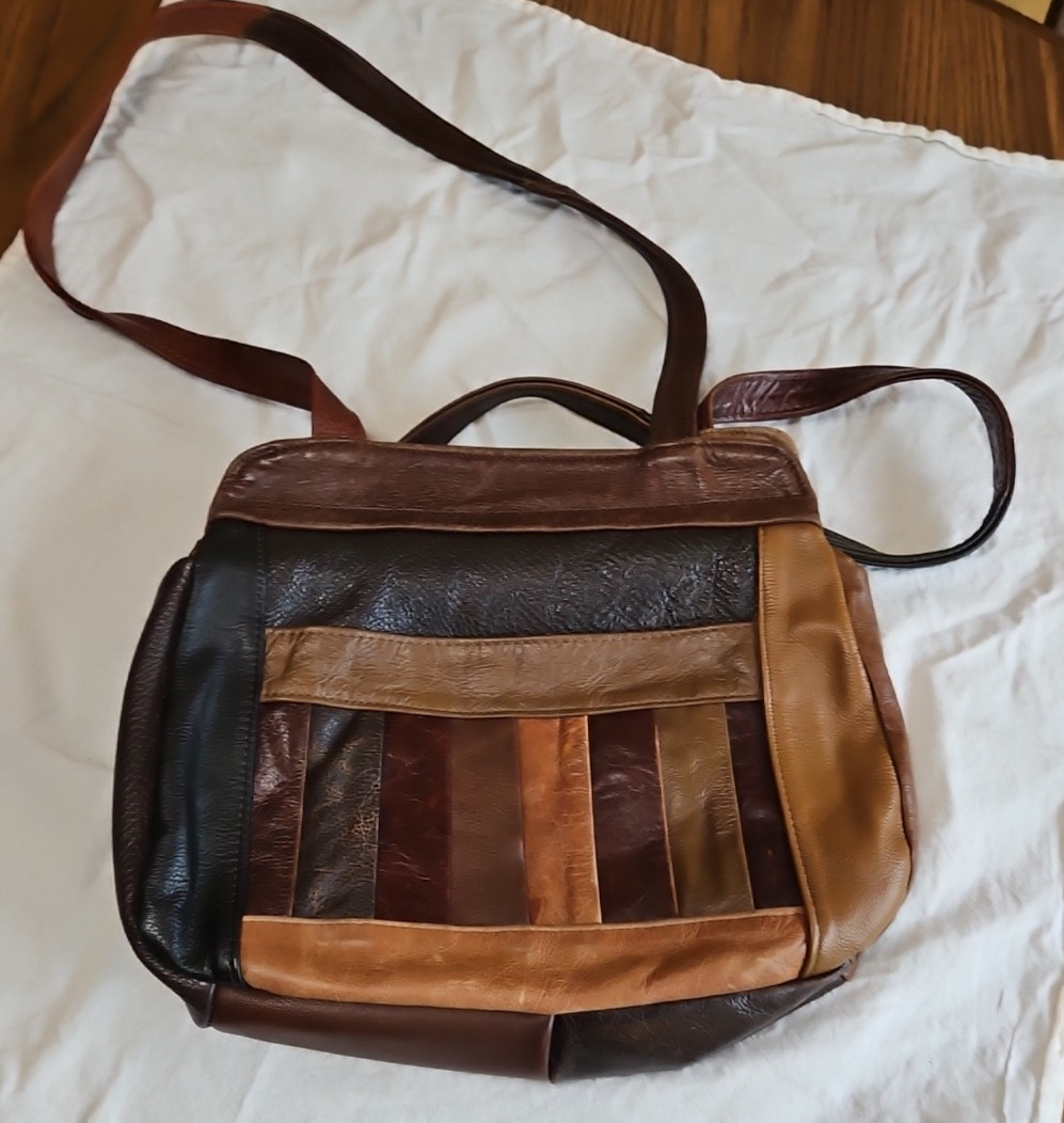 Genuine Leather Mexico Patchwork  Multicolor Soft… - image 9