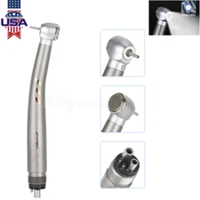 Dental High Speed Handpiece Ring LED E-generator Ceramic Bearing 4 Hole USA