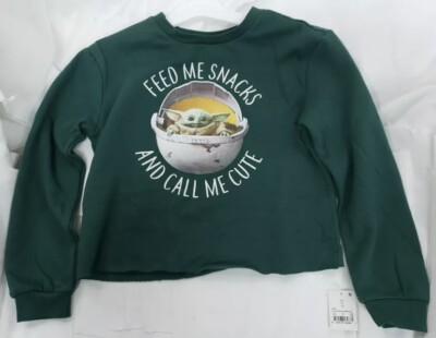 Star Wars Feed Me Snacks And Call Me Cute Juniors' Crop Top T-Shirt (XS  4/5)