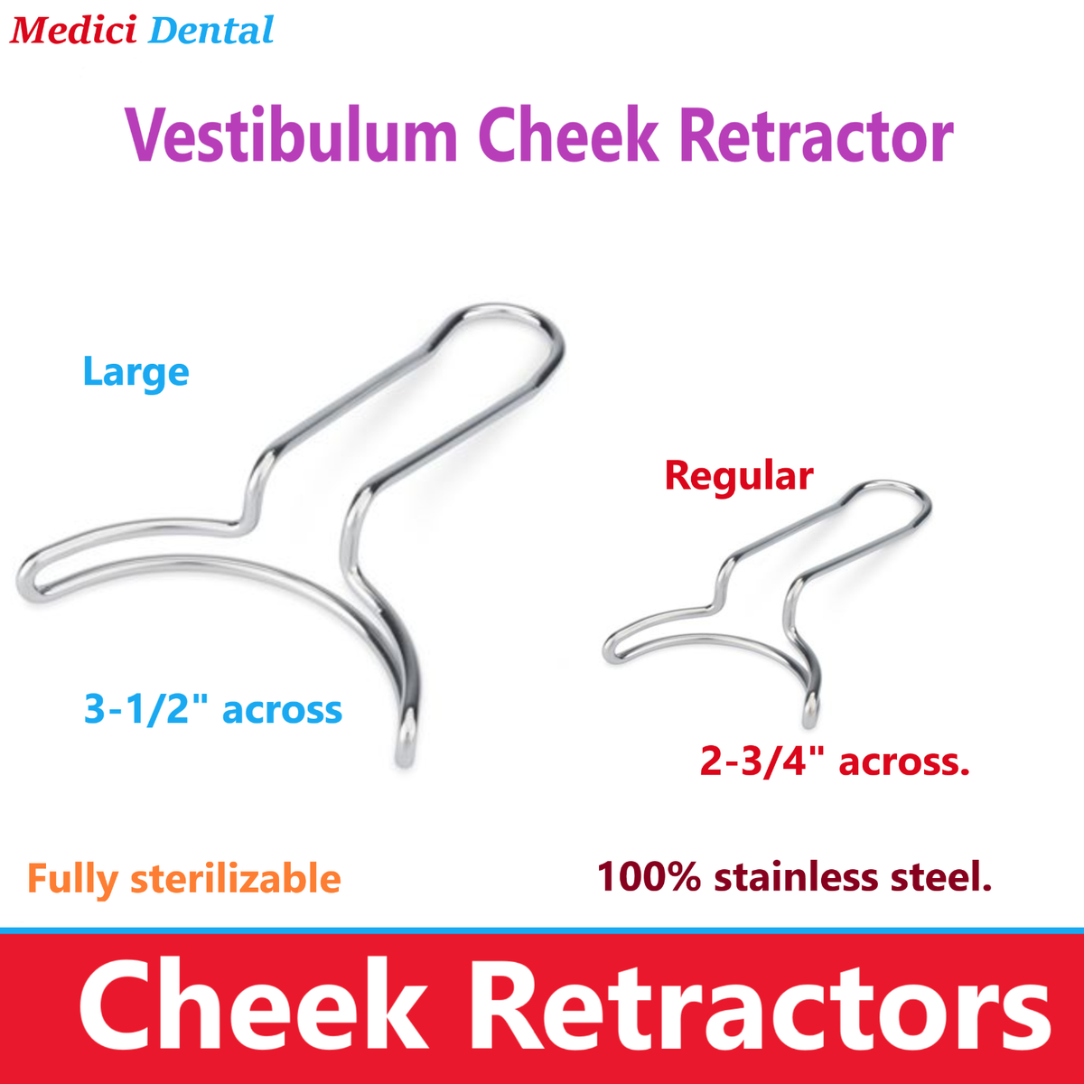 Rétracteur Joue Lèvre Dentaire En Inox - Instrument Orthodontie Chirurgie Dentaire