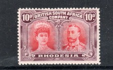 Rhodesia 1910-13 10d King and Queen SG 150  MH