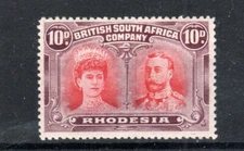 Rhodesia 1910-13 10d King and Queen SG 150  MH