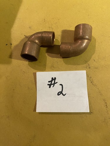 4 Pc 1/2” X 3/8” Copper 90* Elbow Fitting SOLDER  PLUMBING SWEAT
