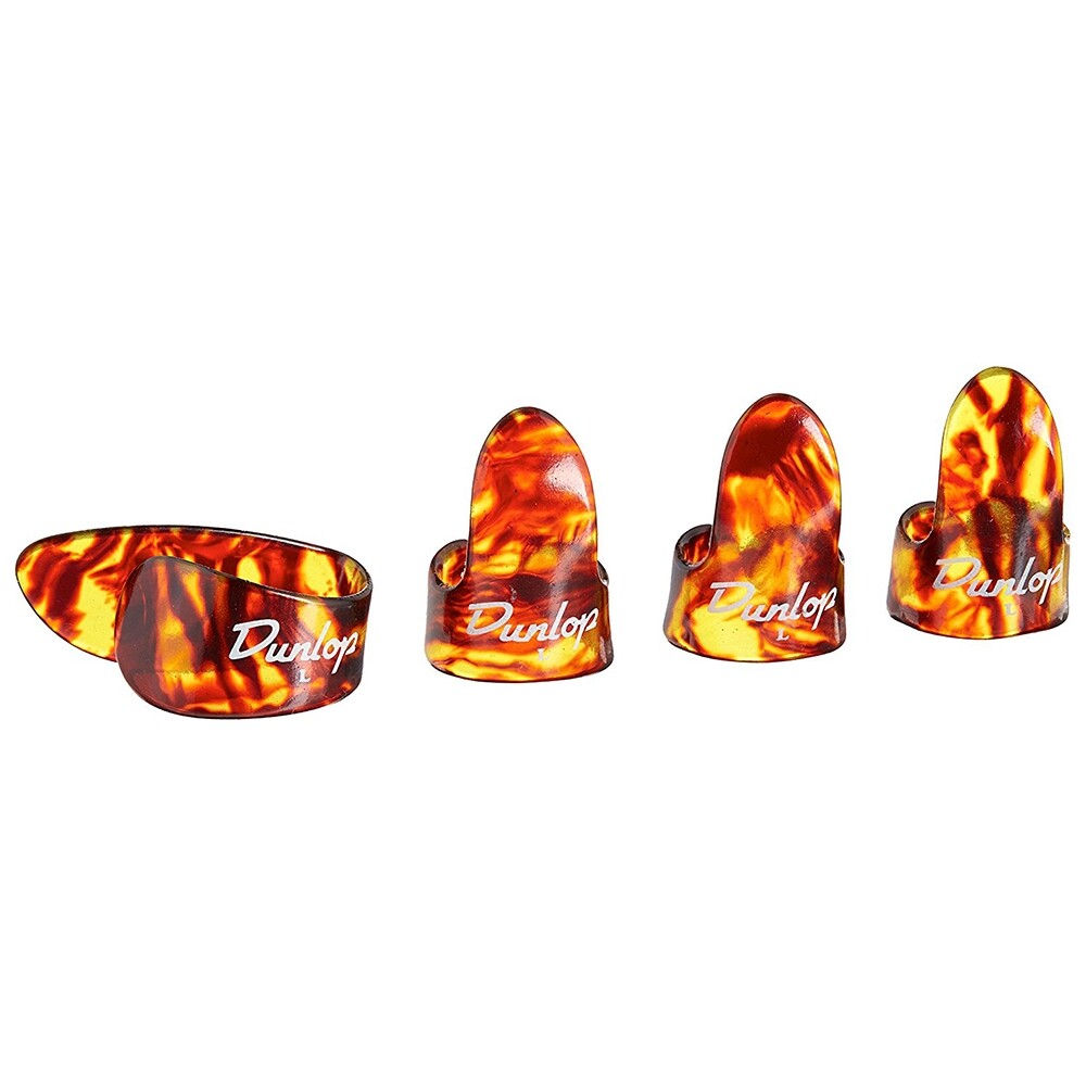 Dunlop 9020TP Shell Plastic Banjo Guitar Finger/Thumb Picks Players 4 Pack Large