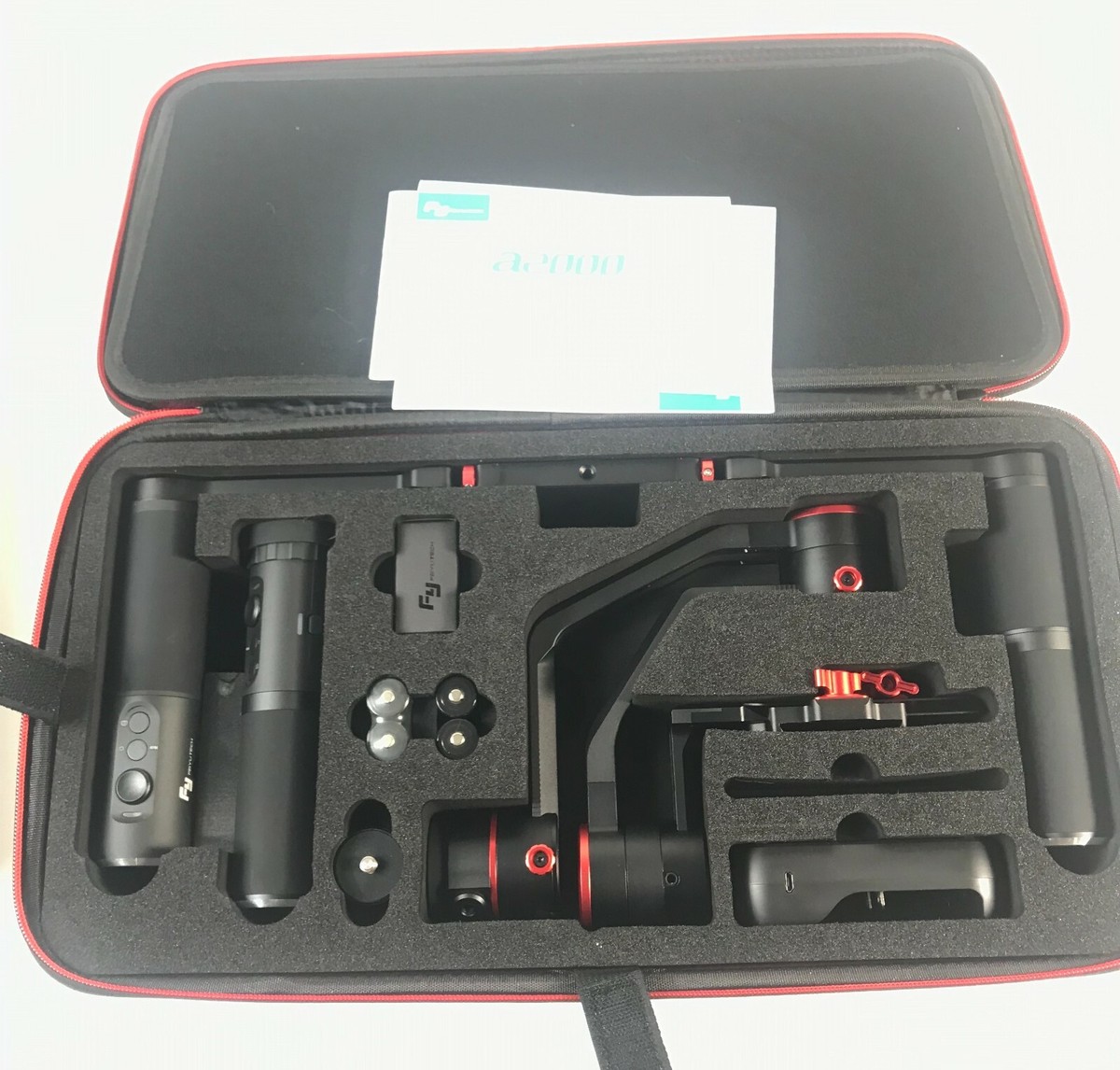 Feiyu Tech A2000 3-Axis Camera Gimbal w/ Dual & Single Grip Handle 