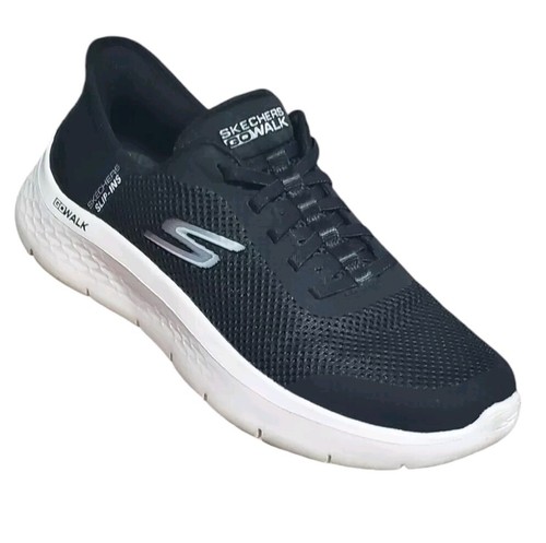 Skechers Go Walk Flex Grand Entry Women's 7 Black White Walking Sneaker 124836