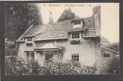 Postkarte Swanage Dorset frühe Ansicht John Wesleys Cottage von Levy LL 21