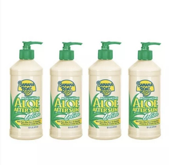 4 Pack New Banana Boat Moisturizing Aloe After Sun Lotion 16 Oz EBay