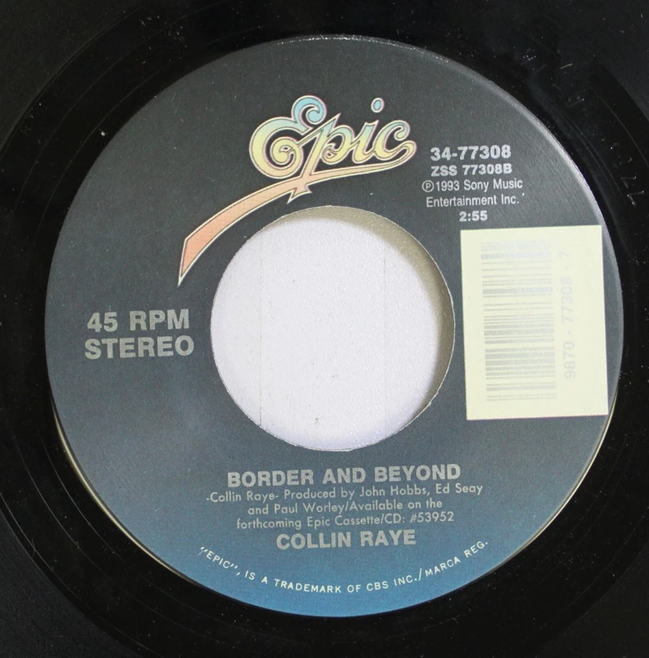 Country 45 Collin Raye - That'S My Story / Border And Beyond On Epic - Image 2 of 2