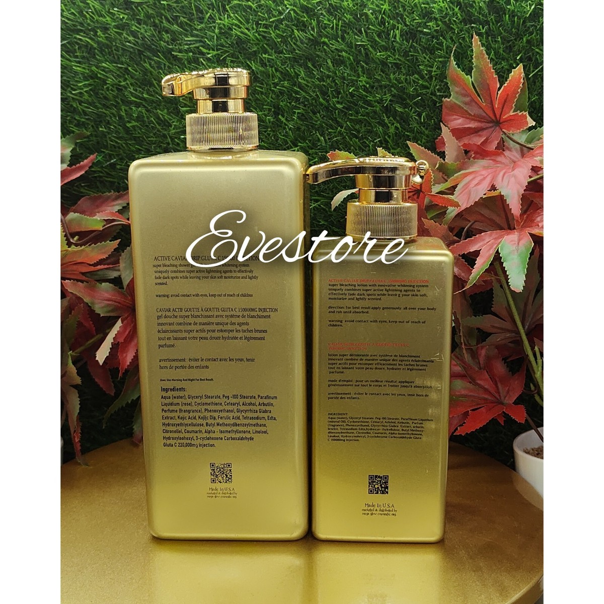 active white glutathione original vs fake 2016 Caviar Drip Gluta-C Injection 24K Gold Milk 2in1 Set Hospira Sterile Water GSH, Stress & Mental Shade:Bellini