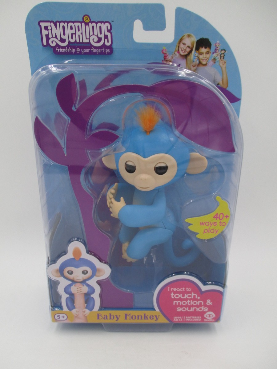 💜 WowWee Fingerlings 💜 Blue Baby Monkey BORIS WowWee VHTF