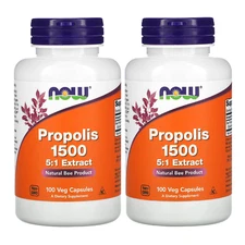 NOW Foods (2 PACKS) Propolis, 1500 mg, 100 Veg Capsules