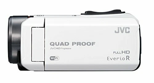 JVC Camcorder Everio R Waterproof 5m Dustproof Wi-Fi 22.9MP Memory 64GB White - Image 2 of 2