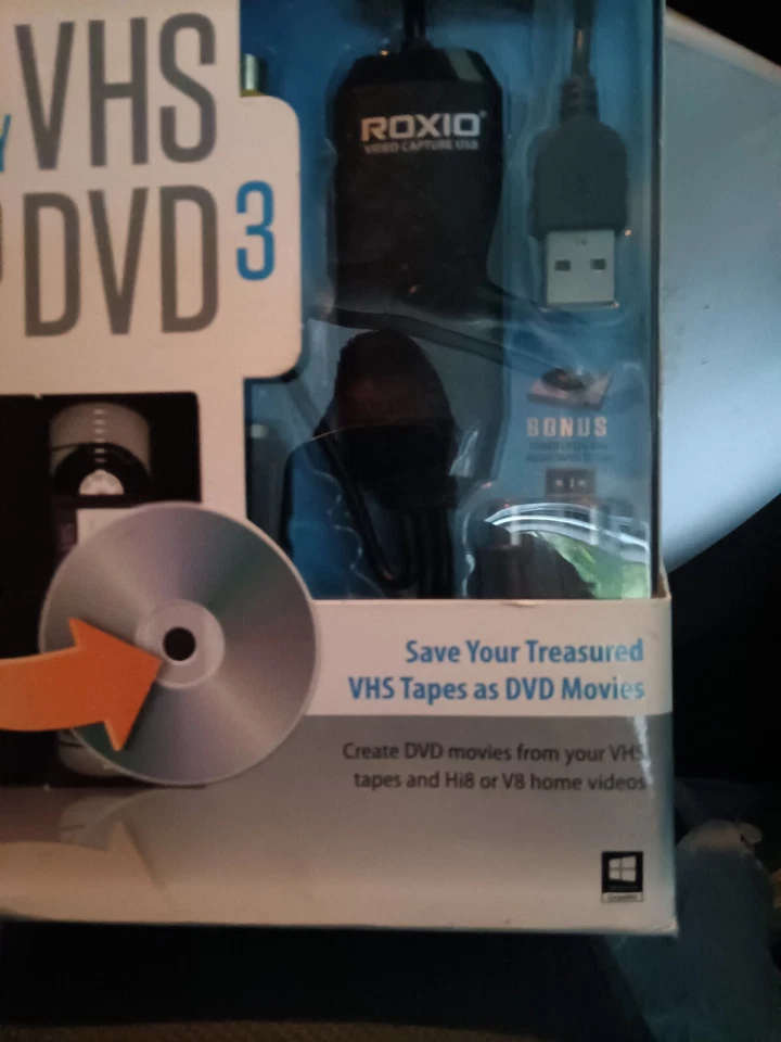 Roxio Easy VHS to DVD 3 Convert Old Home Movies VHS Tapes To DVD 253000 NIB - Image 4 of 4