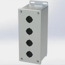 Saginaw Control & Engineering SCE-4PBSS Stainless Steel Enclosure w/ 4 Cut-Outs