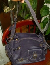 Lovely Maxx Ny Pebble Leather Light Purple Shoulder Bag - Large