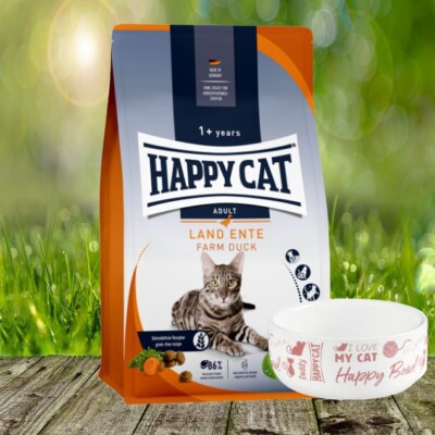Happy Cat Culinary Lande Ente 4 kg + Happy Cat Keramik Napf *geschenkt*