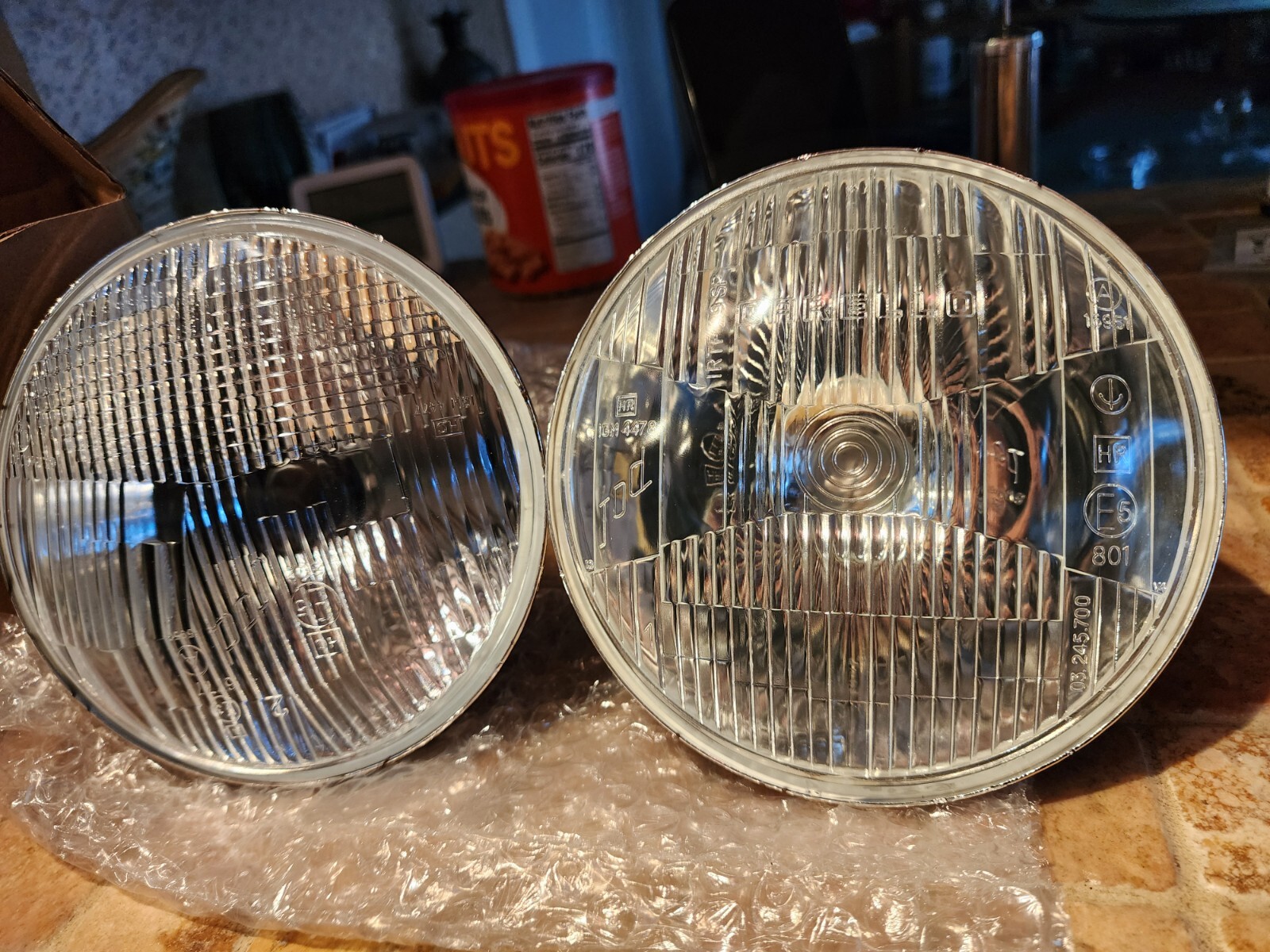 Headlights Carello for Lamborghini Espada, Jarama etc. set of 4 brand new