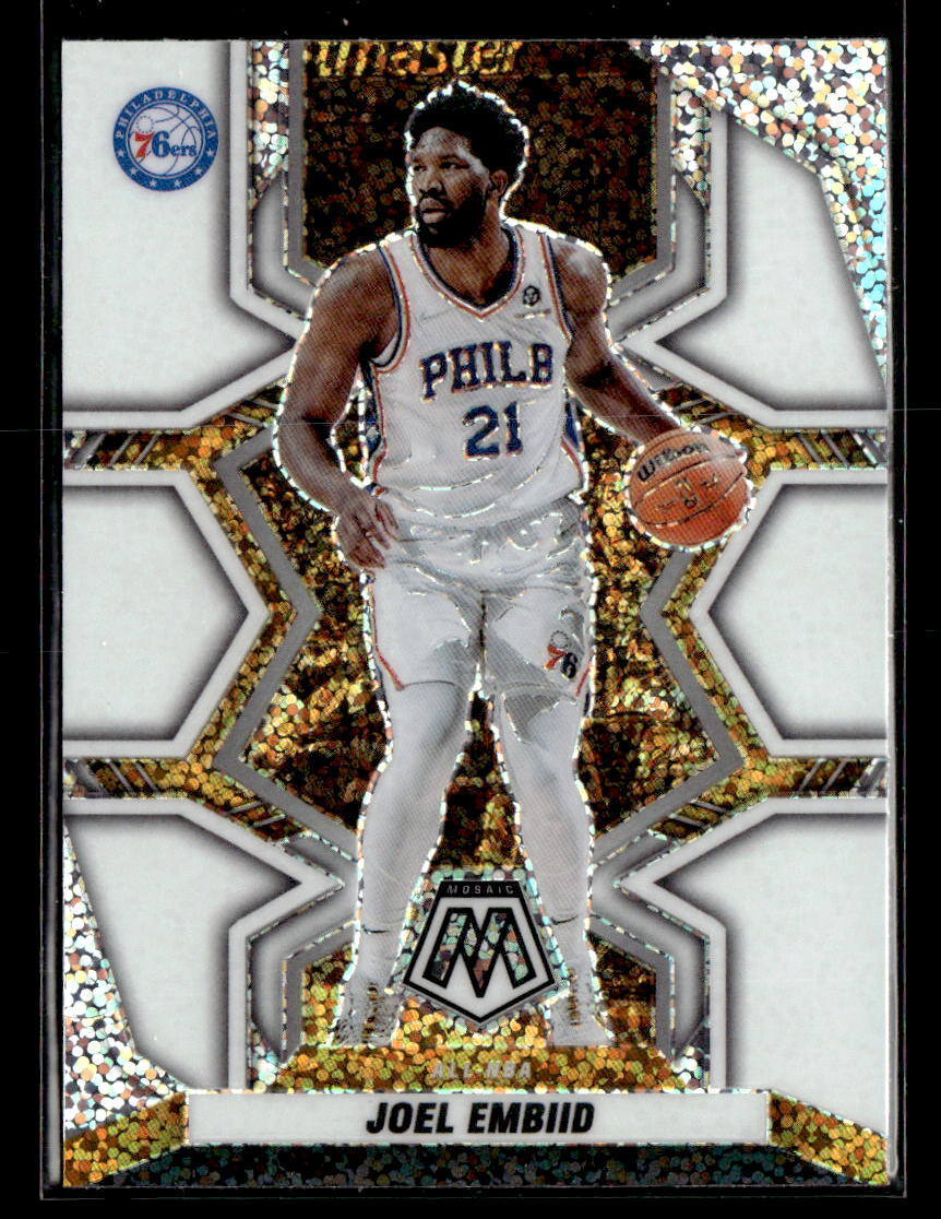 2021-22 Mosaic #290 Joel Embiid White Sparkle