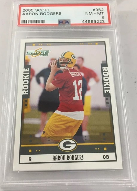 Aaron Rodgers 2005 Score Rookie Card 352 Psa 8 Green Bay Packers EBay