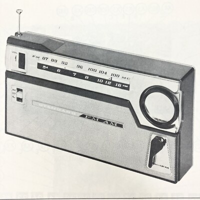 1962 Standard Radio SR-J100F Wire Schematic Service Manual Vintage Original
