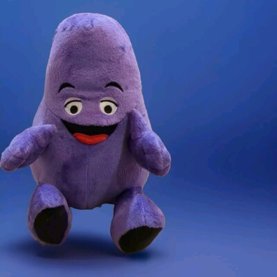 McDonalds Grimace Plush Toy Super Rare Germany 1998 Purple 6