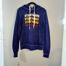 Star Wars Hoodie Kids Graphic Pullover Sweatshirt L/G 11-13 Blue