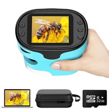 1000X Pocket Microscope for Kids - 4K 2.0" Screen, Digital Mini Scope with Sl...